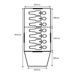Turbo Plus Tent 240 -Outdoor Camping Store TURBOPLUS240 Floor